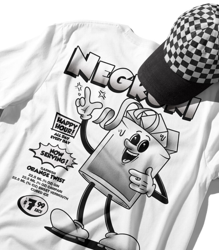 Negroni Black & White Organic Heavyweight T-Shirt