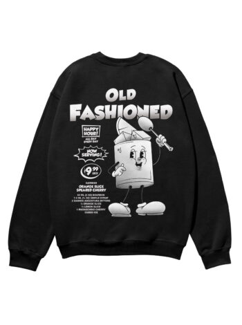 Old Fashioned Black & White Heavyweight Organic Sweatshirt