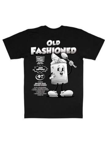 Old Fashioned Black & White Organic Heavyweight T-Shirt