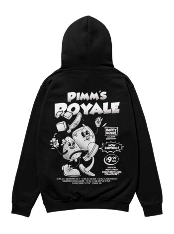 Pimm's Royale Black & White Heavyweight Organic Hoodie