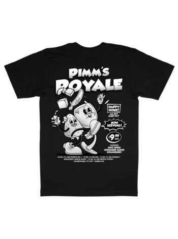 Pimm's Royale Black & White Organic Heavyweight T-Shirt