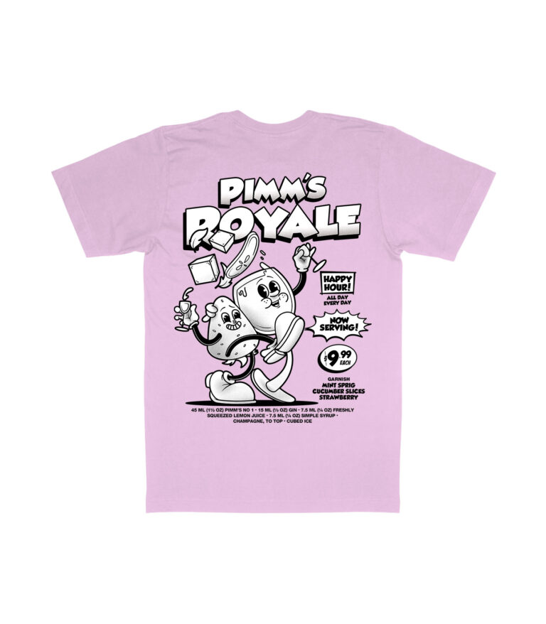 Pimm's Royale Black & White Organic Heavyweight T-Shirt