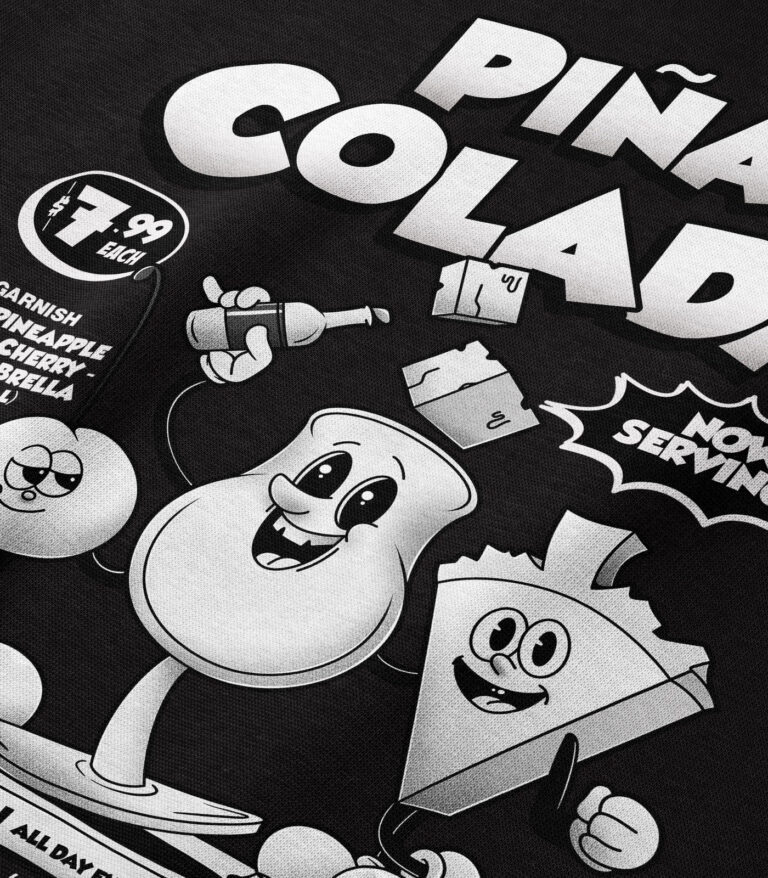 Piña Colada Black & White Heavyweight Organic Sweatshirt