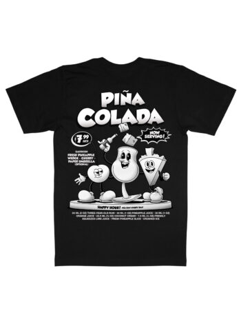 Piña Colada Black & White Organic Heavyweight T-Shirt