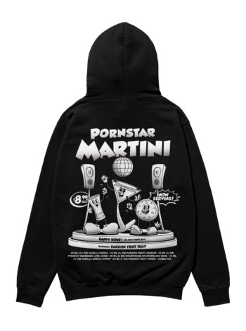 Pornstar Martini Black & White Heavyweight Organic Hoodie