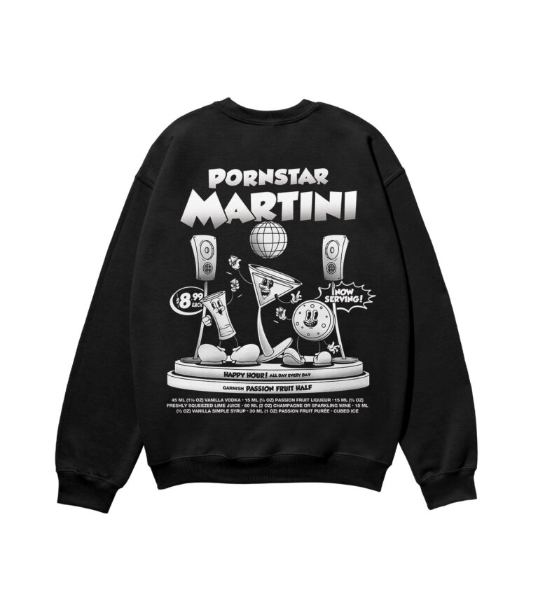 Pornstar Martini Black & White Heavyweight Organic Sweatshirt
