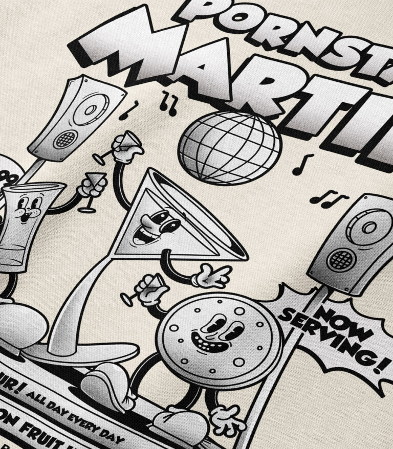 Pornstar Martini Black & White Heavyweight Organic Sweatshirt