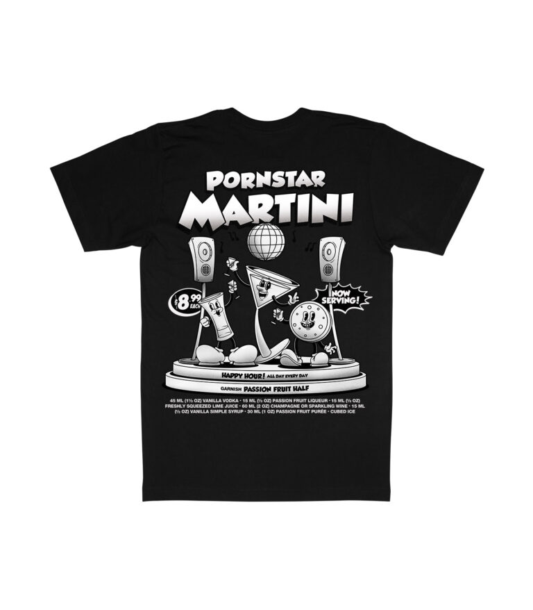 Pornstar Martini Black & White Organic Heavyweight T-Shirt