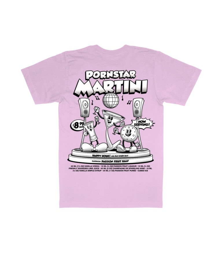 Pornstar Martini Black & White Organic Heavyweight T-Shirt
