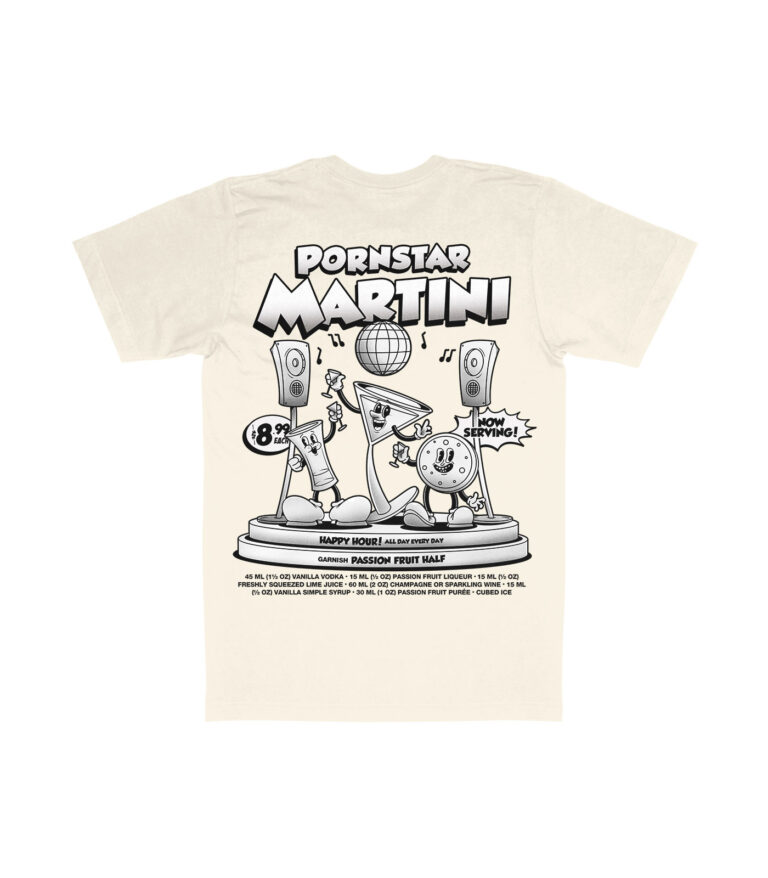 Pornstar Martini Black & White Organic Heavyweight T-Shirt