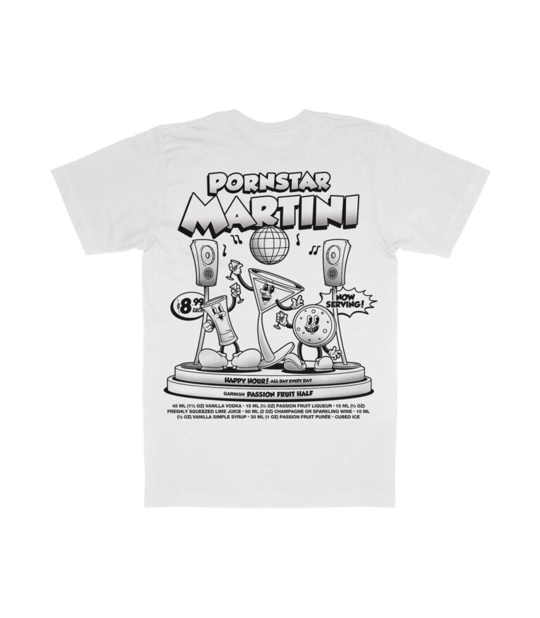 Pornstar Martini Black & White Organic Heavyweight T-Shirt