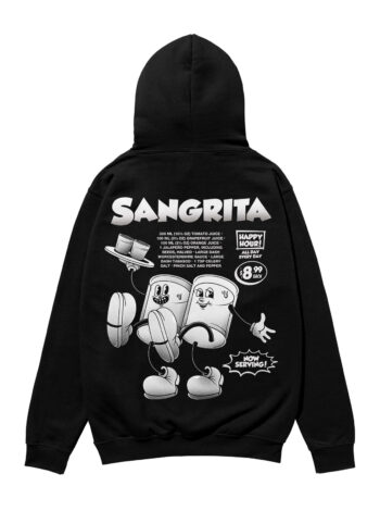 Sangrita Black & White Heavyweight Organic Hoodie