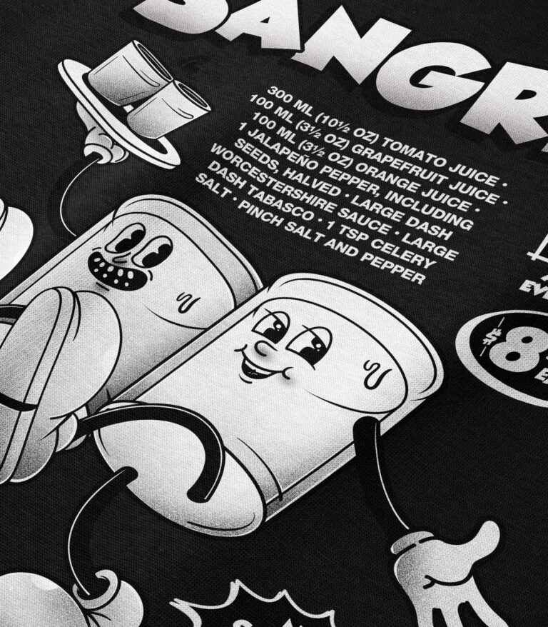 Sangrita Black & White Heavyweight Organic Hoodie