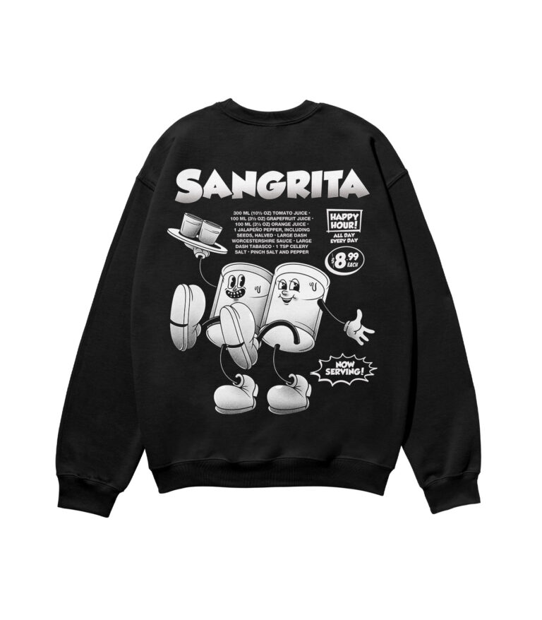 Sangrita Black & White Heavyweight Organic Sweatshirt