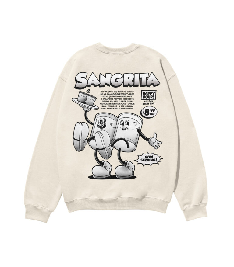 Sangrita Black & White Heavyweight Organic Sweatshirt