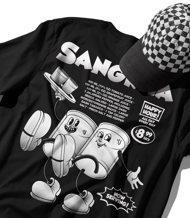 Sangrita Black & White Organic Heavyweight T-Shirt