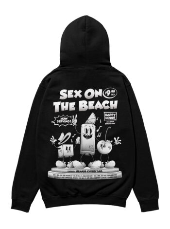 Sex on the Beach Black & White Heavyweight Organic Hoodie