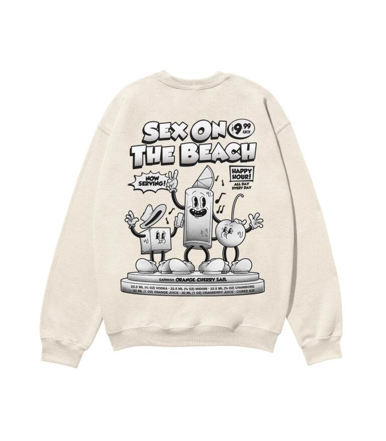 Sex on the Beach Black & White Heavyweight Organic Sweatshirt