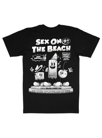 Sex on the Beach Black & White Organic Heavyweight T-Shirt