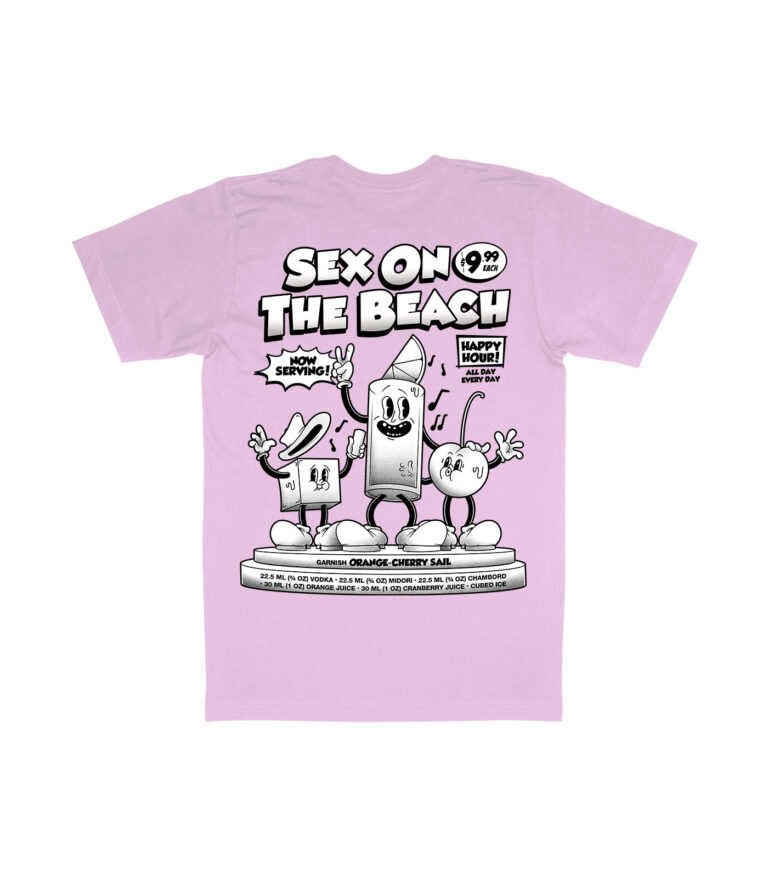 Sex on the Beach Black & White Organic Heavyweight T-Shirt