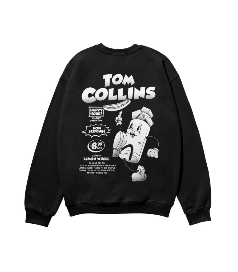 Tom Collins Black & White Heavyweight Organic Sweatshirt