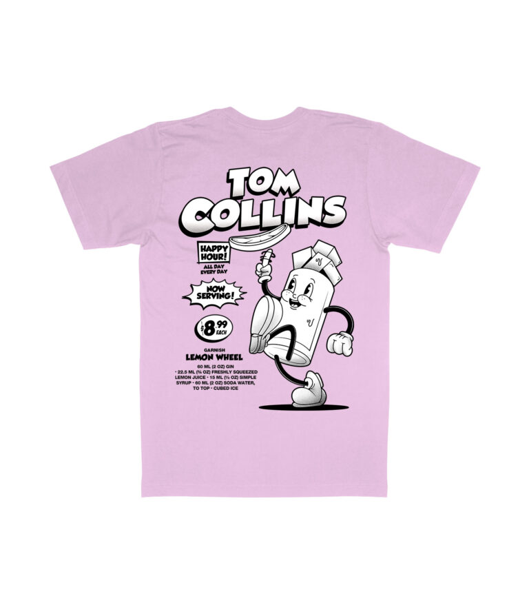 Tom Collins Black & White Organic Heavyweight T-Shirt